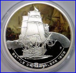 2010 2011 Famous Naval Battles COOK ISLANDS Silver Proof Color 5-Coin Series Set