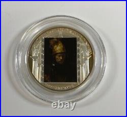 2010 $20 Cook Islands Rembrandt Golden Helmet Master Pieces of Art 3 oz Silver