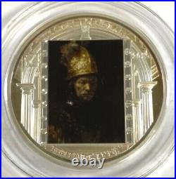 2010 $20 Cook Islands Rembrandt Golden Helmet Master Pieces of Art 3 oz Silver