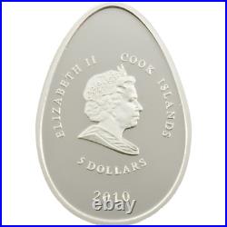 2010 Cook Islands $5- IMPERIAL EGG -BLUE NGC PF69 ULTRA CAMEO Silver Coin