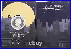 2010 Cook Islands Cat Love $5 Silver Color Coin Want to be with You Romantic