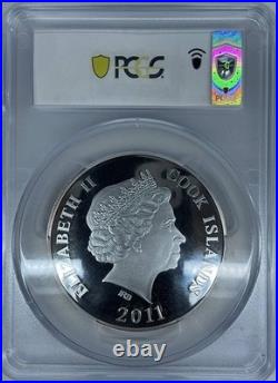 2011 1oz The Five Continents Silver Cook Islands $10 PCGS PR69DCAM (D-7)