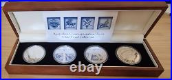 2011 AUSTRALIAN COMMEMORATIVE FLORINS COOK ISLANDS SILVER PROOF COIN SET OF 4 Oz