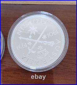 2011 AUSTRALIAN COMMEMORATIVE FLORINS COOK ISLANDS SILVER PROOF COIN SET OF 4 Oz