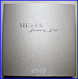 2011 COOK ISLAND $20 SILVER LUXURY LINE SILVER COIN 100g. W SWAROVSKI CRYSTAL