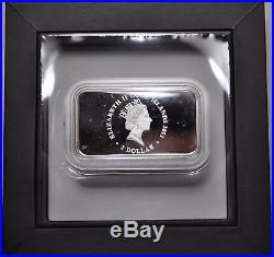 2011 Cook Islands $1 YEAR OF THE RABBIT Black Rabbit 1 Oz Silver Rectangle Coin