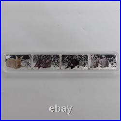 2011 Cook Islands 4 x 1oz Silver Coins Set Rabbit Lunar Year Calendar