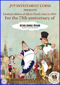 2011 Cook Islands $5 Soyuzmultfilm 3 x1Oz Silver Proof Coin Set Malish &Karlson
