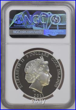 2011 Cook Islands $5 Soyuzmultfilm 75th Anniv Shere Khan Jungle Book Ngc Pf70 Uc