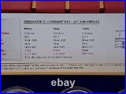 2011 Cook Islands Judgement Day Terminator T2 3 Colored Silver Set 2011 Mintage
