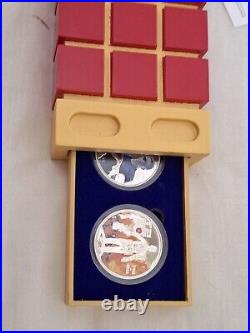 2011 Cook Islands Judgement Day Terminator T2 3 Colored Silver Set 2011 Mintage