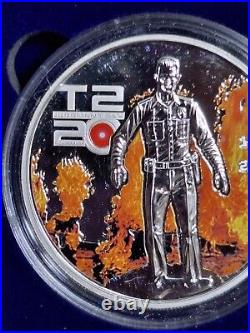 2011 Cook Islands Judgement Day Terminator T2 3 Colored Silver Set 2011 Mintage