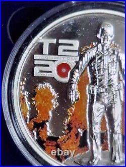 2011 Cook Islands Judgement Day Terminator T2 3 Colored Silver Set 2011 Mintage