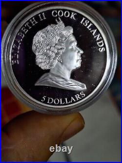 2011 Cook Islands Judgement Day Terminator T2 3 Colored Silver Set 2011 Mintage