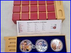 2011 Cook Islands Judgement Day Terminator T2 3 Colored Silver Set 2011 Mintage