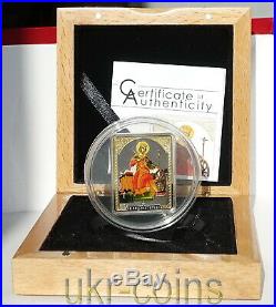 2011 Cook Islands Russian Icon Saint Catherine Christian Catholic Silver Coin
