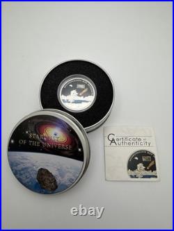 2011 Cook Islands The Muonionalusta Meteorite $5.925 Silver Coin