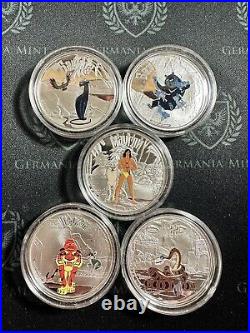 2011 Cooks Island 75th Anniversary Jungle Book 5 x 1 oz Silver Proof Set Box Set