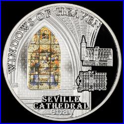 2011 WINDOWS OF HEAVEN SEVILLE Sevilla Cathedral Silver Coin 10$ Cook Islands