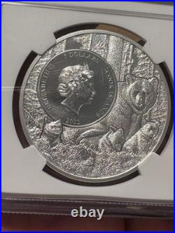 2012 5$ Cook Islands Silver Coin Red Spotted Newt, NGC GRADED MS 70