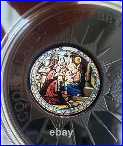 2012 Cook Islands $10 Silver Windows of Heaven Coin St. Catherine Bethlehem