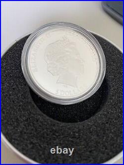 2012 Cook Islands 5 Dollars Silver proof coin Seymchan Meteorite, box, low mint