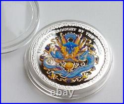 2012 Cook Islands 5$ YEAR Of The WATER DRAGON Prosperity 1 Oz Proof Silver Coin