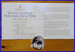 2012 Cook Islands Grand Central Terminal $10 Proof Silver Coin Glass Insert