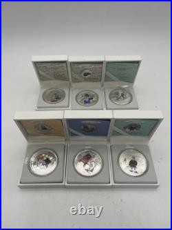 2012 Cook Islands, Soyuzmultfilm, 1 oz Silver Proof Coin Lot of 6 Limited Editio