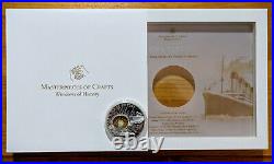 2012 Cook Islands TITANIC 100th Anniversary $10 Proof Silver Coin Glass Insert