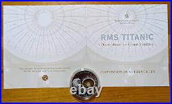 2012 Cook Islands TITANIC 100th Anniversary $10 Proof Silver Coin Glass Insert