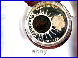 2012 WINDOWS OF HEAVEN Church of St. Catherine $10 Silver Coin Cook Islands D11