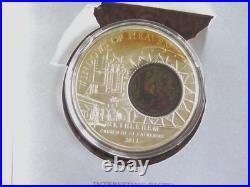 2012 WINDOWS OF HEAVEN Church of St. Catherine $10 Silver Coin Cook Islands D11