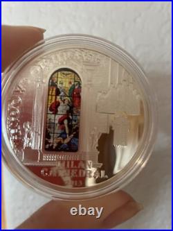 2013 $10 Cook Islands Windows Of Heaven Milan Cathedral Silver Coin