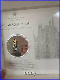 2013 $10 Cook Islands Windows Of Heaven Milan Cathedral Silver Coin