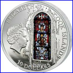 2013 $10 Cooks Windows Of Heaven CHARTERS CATHEDRAL 50 Grams Silver Proof Coin