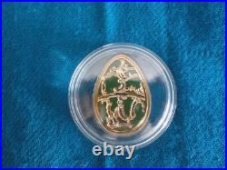 2013 2015 Cook Island Set Of 3 Imperial Eggs in Cloisonné Silver Coins No HST
