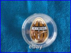 2013 2015 Cook Island Set Of 3 Imperial Eggs in Cloisonné Silver Coins No HST