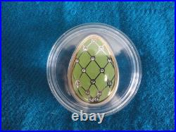 2013 2015 Cook Island Set Of 3 Imperial Eggs in Cloisonné Silver Coins No HST