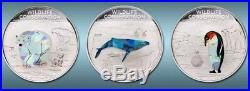 2013 20g PROOF Silver Cook Island $5 PRISM POLAR BEAR Wildlife Conservation Coin