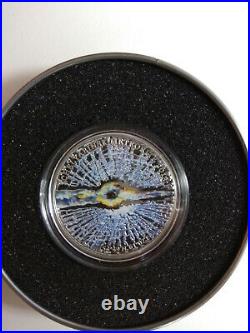 2013 Chelyabinsk Meteorite, Cook Islands, silver coin