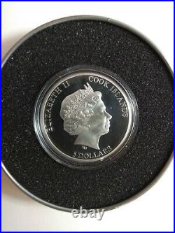 2013 Chelyabinsk Meteorite, Cook Islands, silver coin
