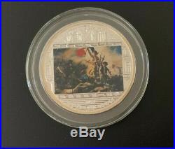 2013 Cook Island $20 DELACROIX Eugene Liberty Leading People 3 Oz Silver Coin