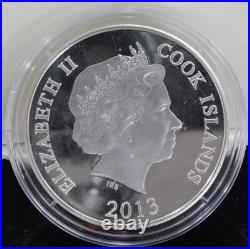 2013 Cook Islands $10 Expeditions of History James Cook Silver Proof Coin