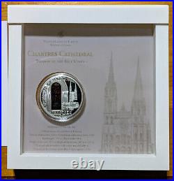 2013 Cook Islands $10 WINDOWS OF HEAVEN Chartres Proof 0.925 Silver Coin OP/COA