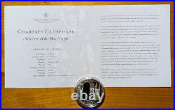 2013 Cook Islands $10 WINDOWS OF HEAVEN Chartres Proof 0.925 Silver Coin OP/COA