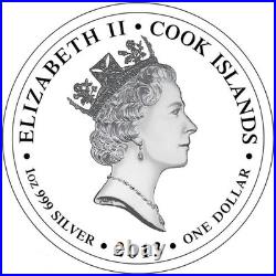 2013 Cook Islands $1 Polar Bear 1 Oz Silver Proof Coin WWF Perth Mint ULTRA RARE