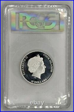 2013 Cook Islands 50 Gram. 925 Silver Nano Space Pcgs Pf 70 Deep Cameo