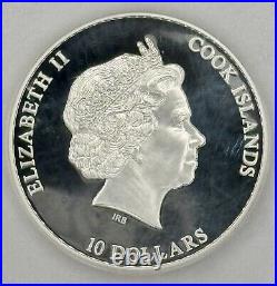 2013 Cook Islands 50 Gram. 925 Silver Nano Space Pcgs Pf 70 Deep Cameo