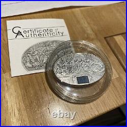 2013 Cook Islands Ceilings of Heaven Raphael's Rooms silver 25 g. 999 coin chip